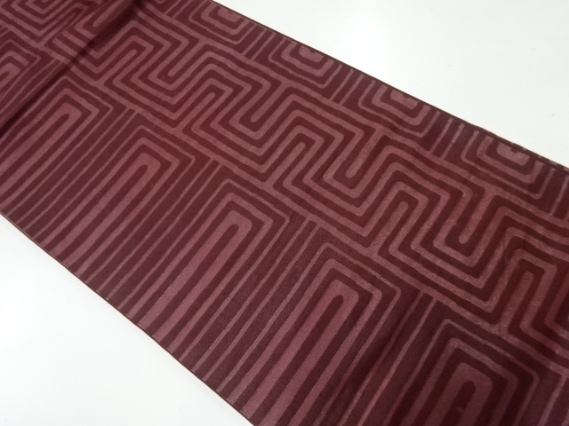 アンティーク　抽象模様織出し袋帯（材料）